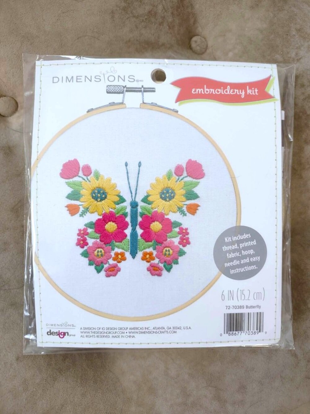 NWT Dimensions Butterfly Embroidery Kit